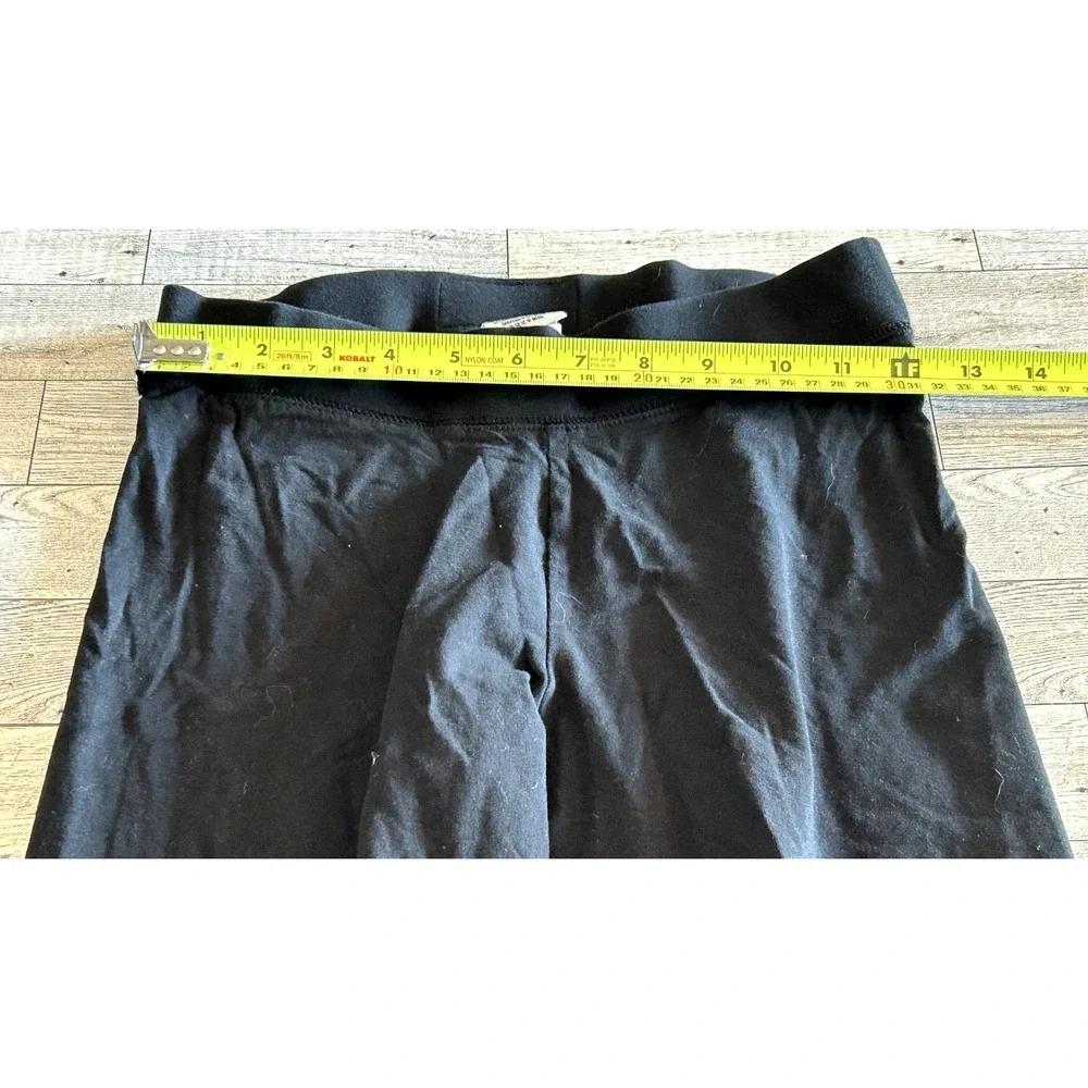 Womens Victoria's Secret Pink Logo Ankle Leggings Black Spell Out on Sides SMALL
